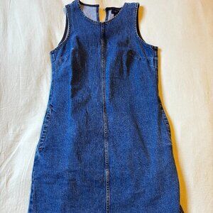 J. Crew Factory Blue Denim Sleeveless Shift Dress